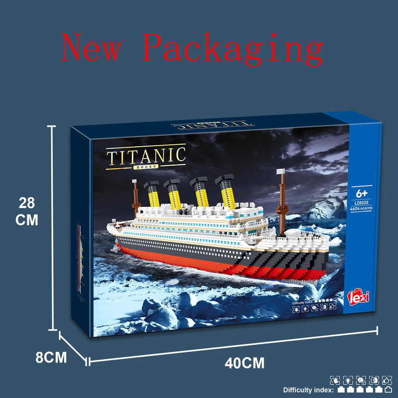 Titanic 4404PCS Building Blocks Cruise Ship Mini Assemble Bricks Model Toy Kit Desktop Decoration Holiday Gift for Kids