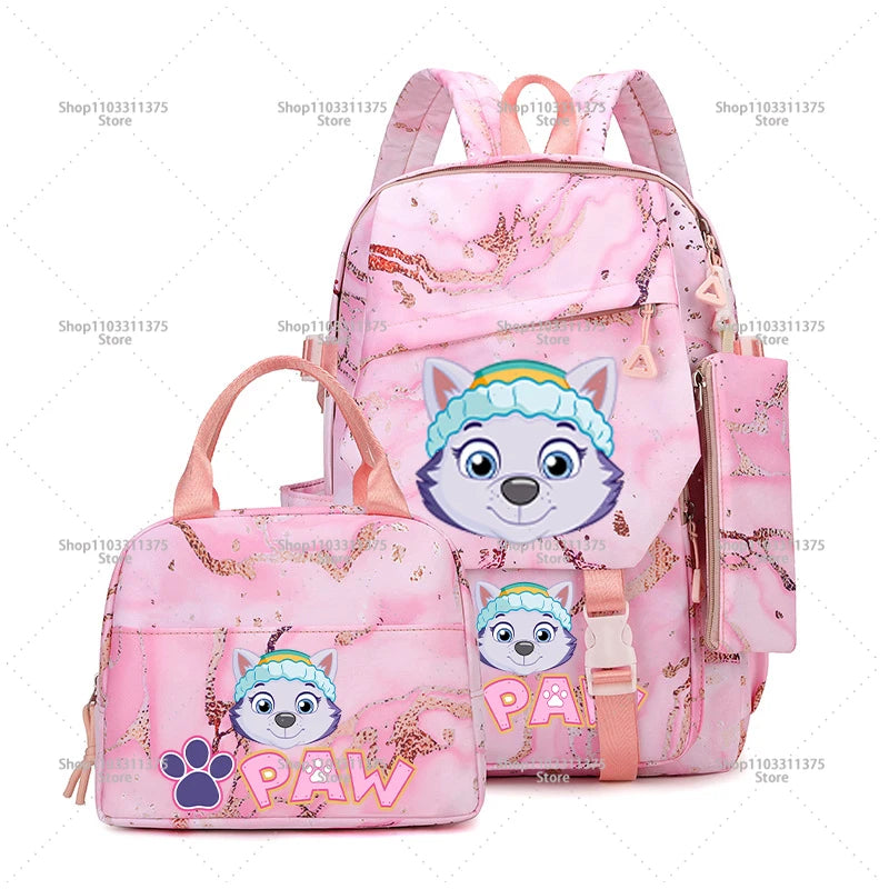 "Team Pup School Set – Cartoon Backpack Combo for Little Heroes"