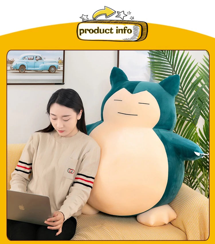 30-200cm TAKARA TOMY Pokemon Snorlax Animal Doll Holster  Plush Toys Kawaii Anime New Rare  Cute Soft Stuffed  Girls Kids Gift