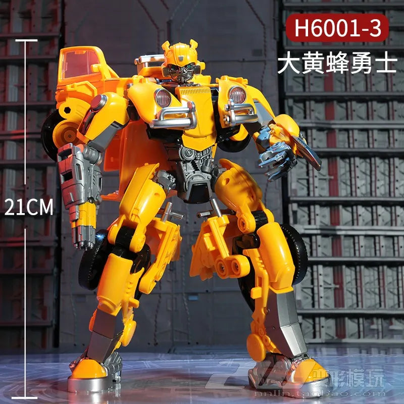 Transformation Toys Battle Damage Hornet Yellow Bee BMB H6001-3 AOYI SS49 Alloy Figure Action Model Deformation Robot Beetle Car