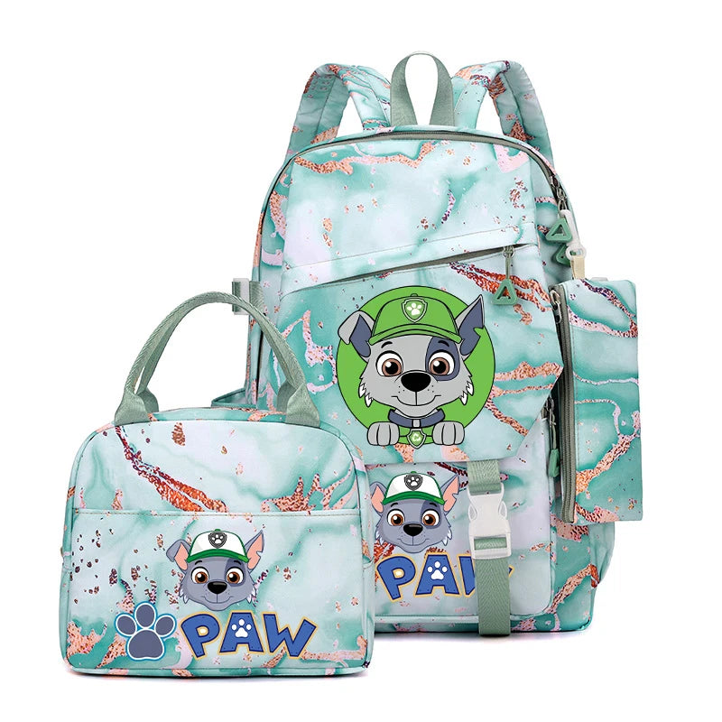 "Team Pup School Set – Cartoon Backpack Combo for Little Heroes"