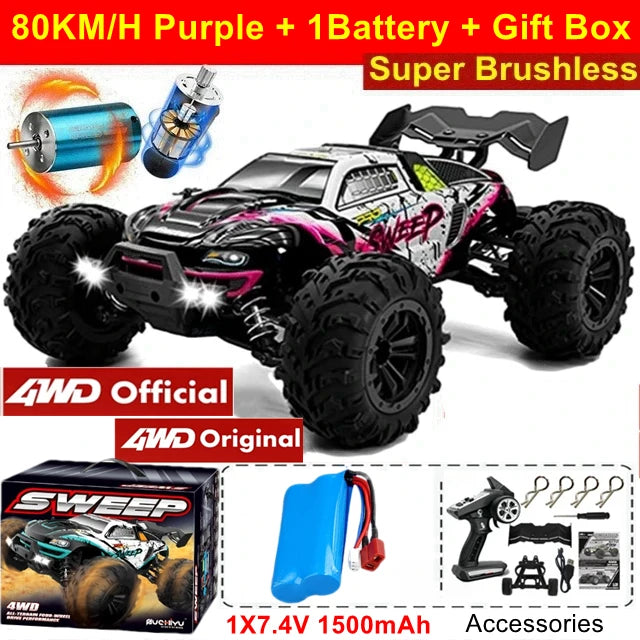 TurboRacer 4WD Off-Road RC Truck – Brushless Power