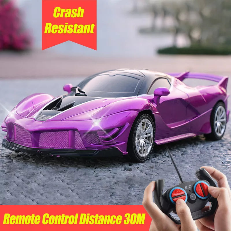 1:16 With Led Light RC Car 2.4G 4CH Remote Control Cars Sports Car High Speed Radio 30M Drift Racing Boys Car Toys For Children