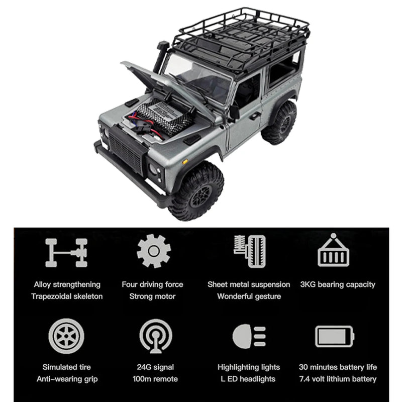 1:12 Scale MN Model RTR Version RC Car 2.4G 4WD MN99S MN99 RC Rock Crawler Defender Remote Control 1/12 Truck Kids Toys