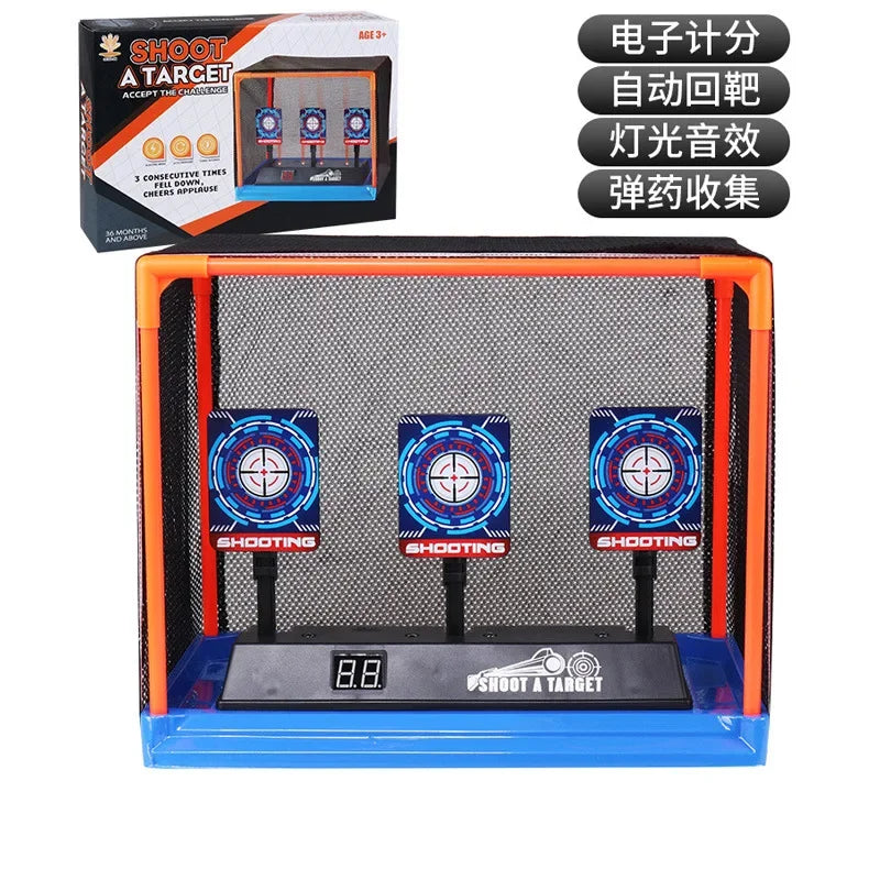 Electric Shooting Target for Nerf Guns Auto Reset Targets Accessories Kids Sound Light Shooting Game Toys High Precision Scoring