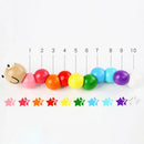 Wooden Smooth Blocks Caterpillar Toys Cartoon Colorful Twisted Insect Crocodile Block Ability Game Baby Fingers Exercise Gadget