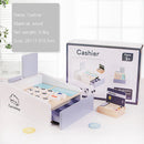 Wooden Children  Play House Toy Simulation Real Life Popcorn Sales Cart Cash Register Toys for boy girl birthday gifts Waffle