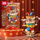 LOZ-1947 National Fashion Clown Squirrel Building Block Model Tabletop Toy Decoration Adult and Children New Year Gift