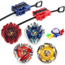 Bey X BX 4in1 Bley Bley Gyro Starter Metal Spinning Top Booster with 2pcs Ripcord Launchers Battle Toy Set