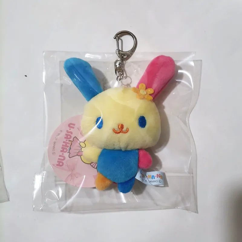 Cute Usahana Plush Keychain Key Chain Keyring Rabbit Bunny Kawaii Women Bag Keychains Mascot Kids Toys for Girls Small Gift