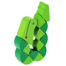 Wooden Smooth Blocks Caterpillar Toys Cartoon Colorful Twisted Insect Crocodile Block Ability Game Baby Fingers Exercise Gadget
