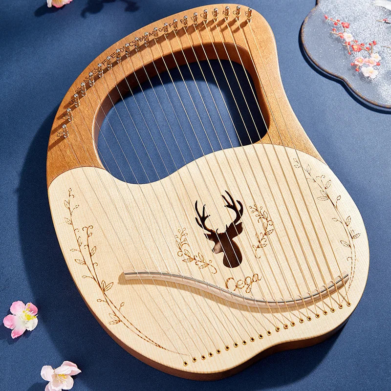 Lyre Harp 10/16/19/21/24 Strings Piano Harp Lyre Harp Mahogany Stringed Musical Instrument With Tuning Wrench Spare Strings