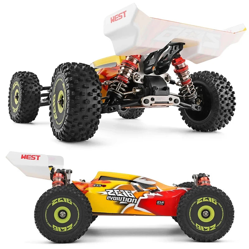 WLtoys 144010 RC Car Brushless 1:14 75Km/H High Speed Metal 4WD Drive Off-Road 2.4G Transmitter 1/14 RC Car 144001 Upgraded