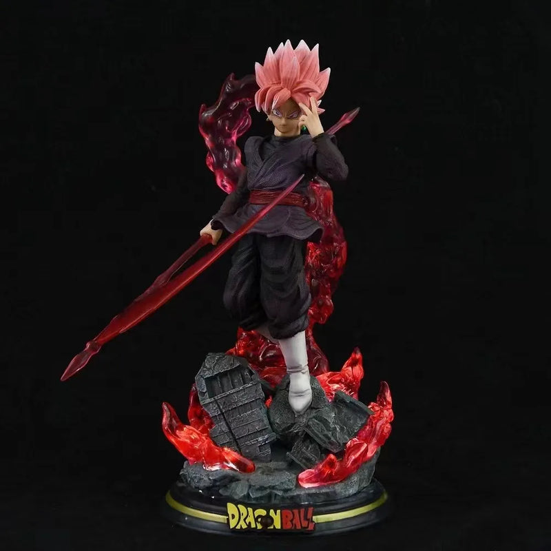 Dragon Ball Z Zamasu & Black Goku Figure – 28cm PVC GK Statue with LED Light Base
