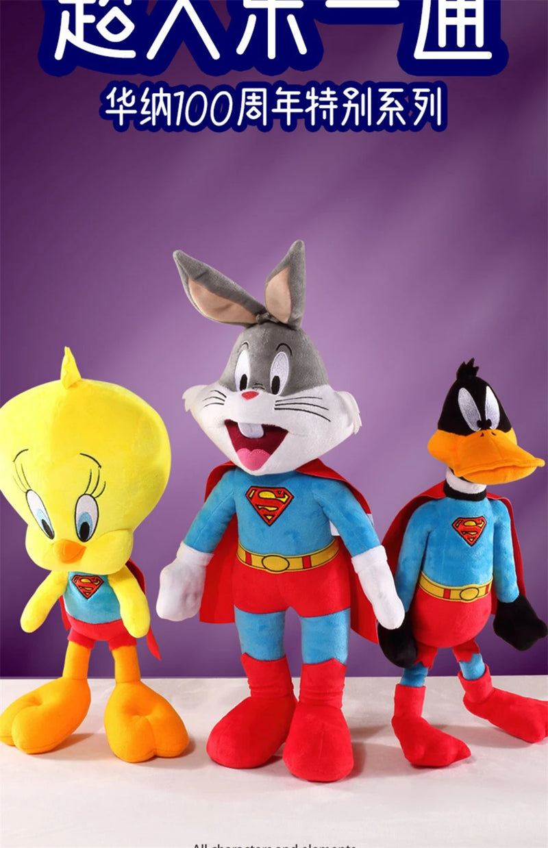 Looney Tunes Bugs Bunny Plush Toy Daffy Duck Tweety Bird Lola Bunny Anime Cartoon Movie Plushies Stuffed Taz Doll Toys Gift Kids