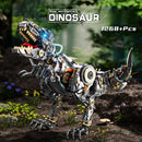 Mechanical Dinosaur STEM Building Blocks – Jurassic T-Rex Model with Light Assembly Toy for Kids Gift