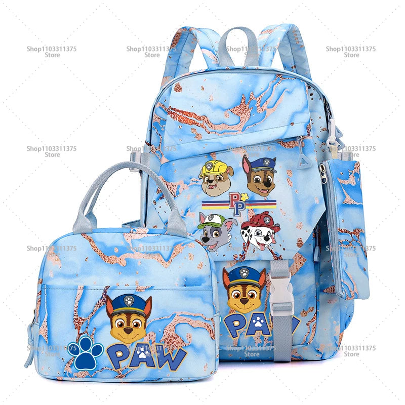 "Team Pup School Set – Cartoon Backpack Combo for Little Heroes"