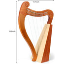 15 19 String Lyre Harp Piano Solid Wooden Portable Musical Instrument High Quality Stringed Instrument with Tuning Wrench