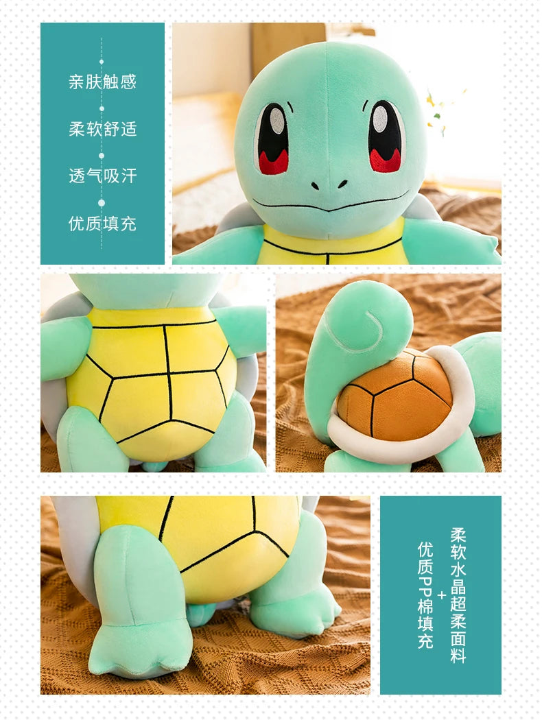 Squirtle Plush Doll Big Size Pokemon Plush Toys Kawaii Stuffed Toys Cute Turtle Pillow Christmas Gift Toys for Children