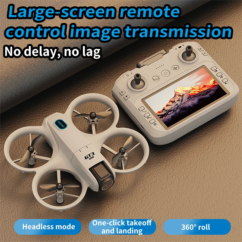GT3 MAX Drone 2025 8K HD 4.3" Remote Control Headless Mode Helicopter 360° Flip Mini Quadcopter Toy for Kids