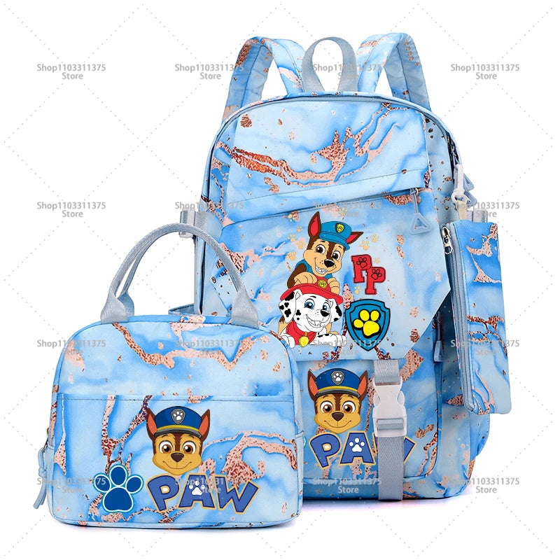 "Team Pup School Set – Cartoon Backpack Combo for Little Heroes"