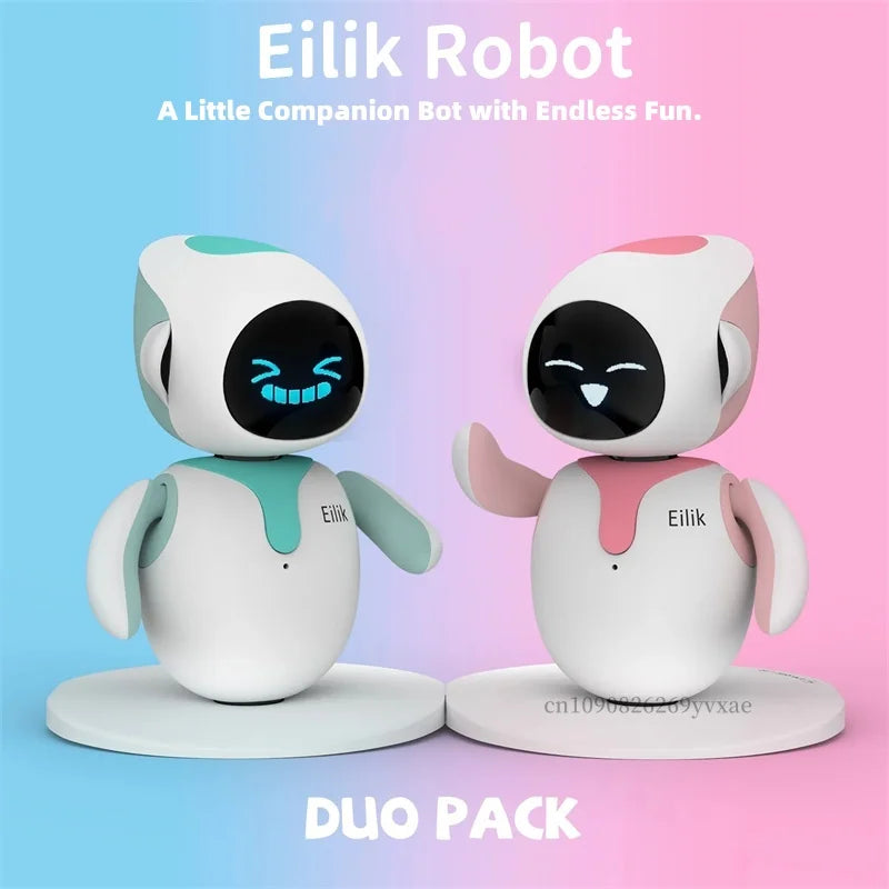 Eilik AI Smart Robot Duo Pack Artificial Intelligence Desktop Pets for Children and Adults 2pcs/Set