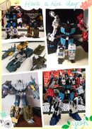 Haizhixing 5 in 1 Bruticus Devastator Superion Defensor Transformation Robot Car Action Figures Aircraft Model Kids Boy Toy