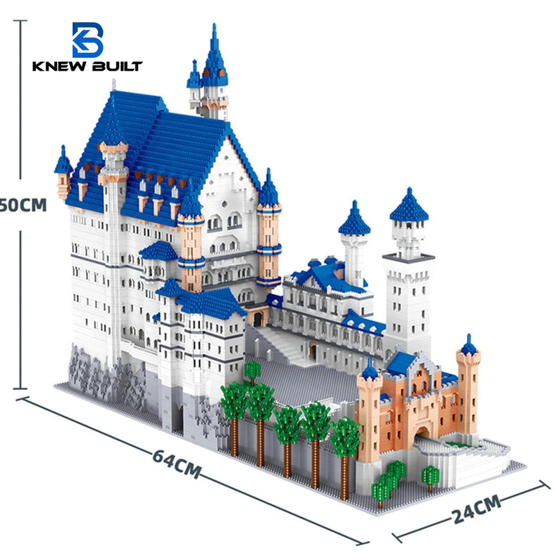 Swan Castle 10,000-Piece Micro Block Building Kit – High-Skill Architecture Puzzle & Decorative Model