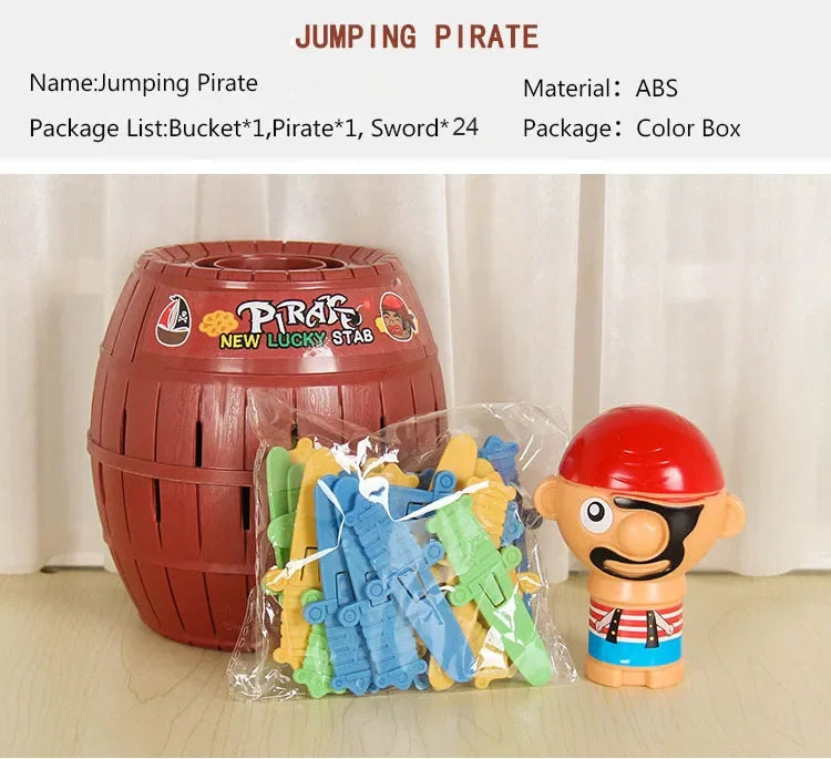 Party Pirate Bucket Game Children Funny Family Jumping Pirates Sword Tricky 3D Toy Barrel Table Floor Puzzle Jokes For Kids