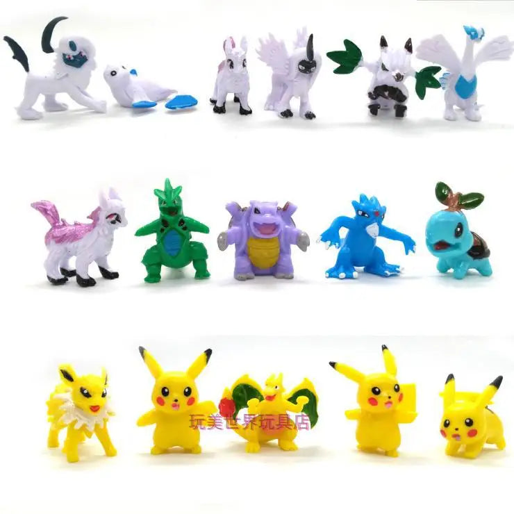 Pokemon GO Action Figure With Cartoon School Bag Figuras Toy Collection Pikachu Anime Figure Model Pokeball Doll Kids Child Gift