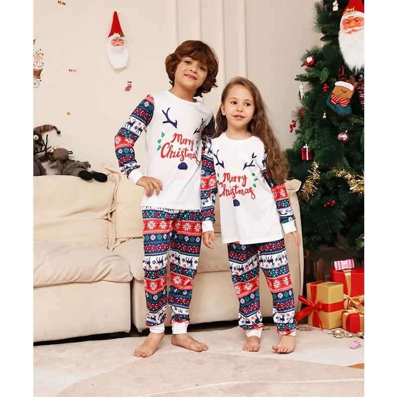 Christmas Family Matching Outfits Adult Kid 2023 News Pajamas Clothes Set Baby Rompers Casual Sleepwear Xmas Family Look Pyjamas