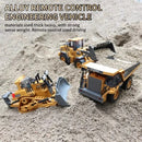 2.4Ghz RC Remote Control Excavator Construction Vehicle Toy for Kids with Alloy Metal Cap, Light & Sound