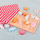 Wooden Children  Play House Toy Simulation Real Life Popcorn Sales Cart Cash Register Toys for boy girl birthday gifts Waffle