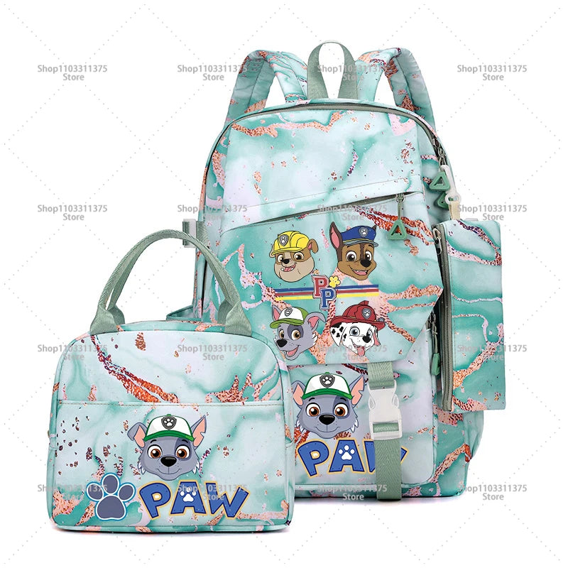 "Team Pup School Set – Cartoon Backpack Combo for Little Heroes"