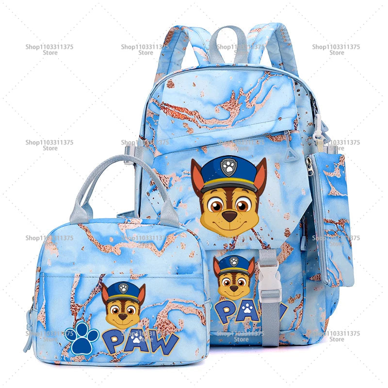 "Team Pup School Set – Cartoon Backpack Combo for Little Heroes"