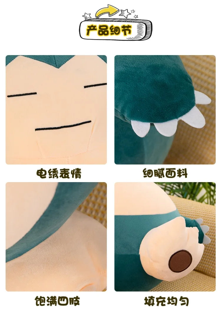 30-200cm TAKARA TOMY Pokemon Snorlax Animal Doll Holster  Plush Toys Kawaii Anime New Rare  Cute Soft Stuffed  Girls Kids Gift