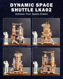 Robotime Rokr 3D Wooden Space Shuttle Model Puzzle Kits for Adults to Build STEM Toy LKA02