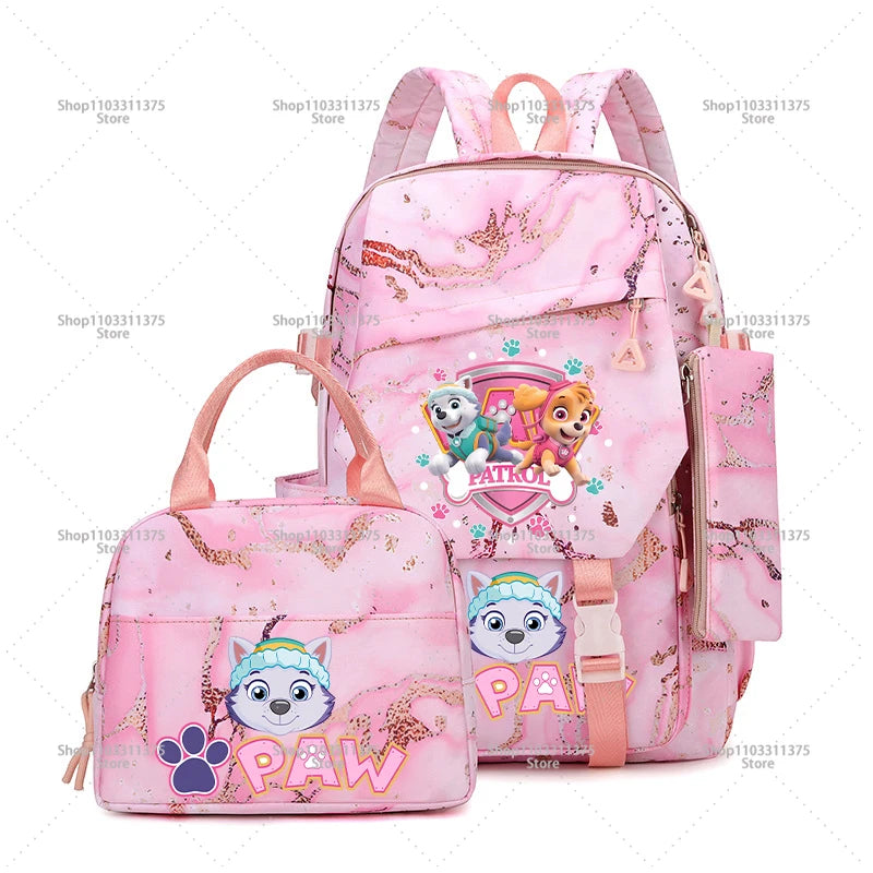 "Team Pup School Set – Cartoon Backpack Combo for Little Heroes"