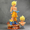 Action Figure Toy of Dragon Ball Z Super Saiyan Goku with LED Light Base Collectible and Gift Model