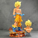 Action Figure Toy of Dragon Ball Z Super Saiyan Goku with LED Light Base Collectible and Gift Model