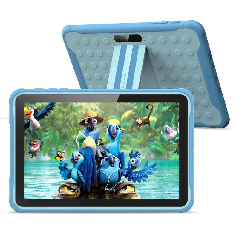 Pritom 10" Kids Android 13 Go Tablet WiFi Quad Core 2GB RAM 64GB ROM with YouTube & Durable Case