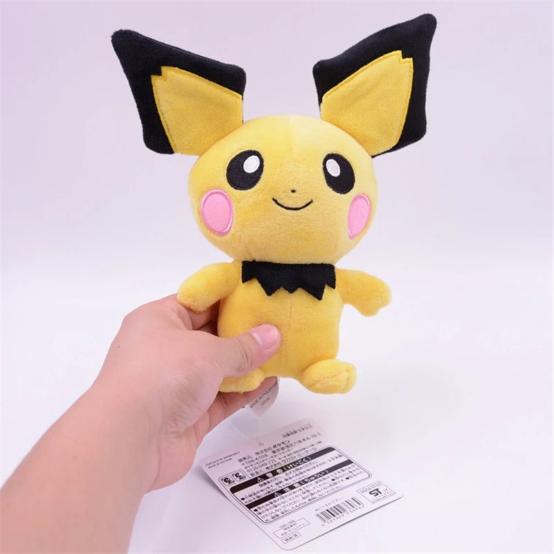 20CM TAKARA TOMY Pokemon Raichu Pikachu Plush Toys Cartoon Anime Figure Pichu Stuffed Plush Pet Model Pendant Toys Kids Gift