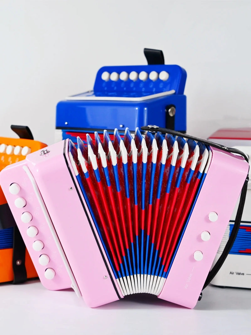 Children Accordion Mini Toy Beginner Instrument Early Education Music Enlightenment Baby Gift 7 Key 2 Bass