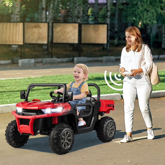 2-Seater Kids Ride On Dump Truck with Dump Bed and Shovel