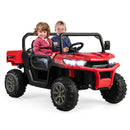 Kids Electric Dump Truck Ride On – 2-Seater Construction Vehicle with Realistic Dump Bed & Shovel