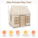 Toddler Large Playhouse with Star String Lights-Brown