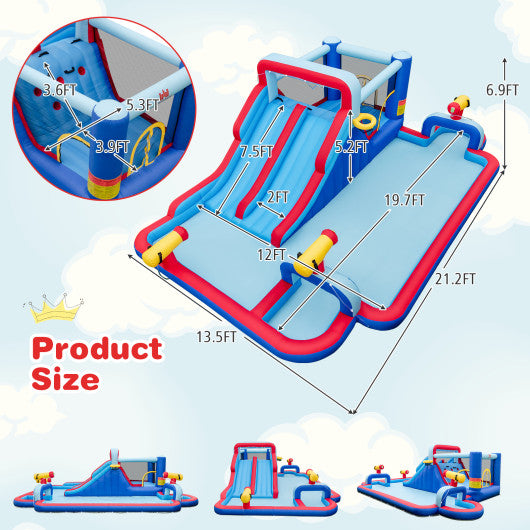 Inflatable Water Slide Park for Kids Backyard Outdoor Fun (without Blower)