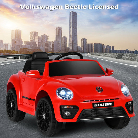 Volkswagen Beetle Kids Electric Ride On Car with Remote Control-Red