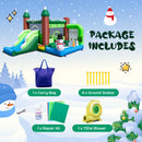 Inflatable Christmas Bouncy House with 735w Blower