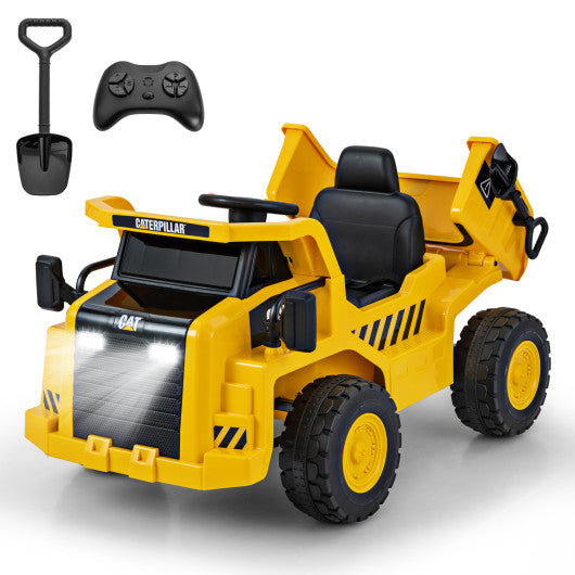 2-Seater Kids Ride On Dump Truck with Dump Bed and Shovel